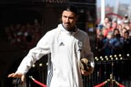 SUNDERLAND, ENGLAND - APRIL 09:  Zlatan Ibrahimovic of Manchester United arrives for the Premier League match between Sunderland and Manchester United at Stadium of Light on April 9, 2017 in Sunderland, England.  (Photo by Stu Forster/Getty Images)